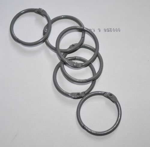 SRH Buchringe / Klappringe / Schlüsselringe / Heftringe 32 mm Grau