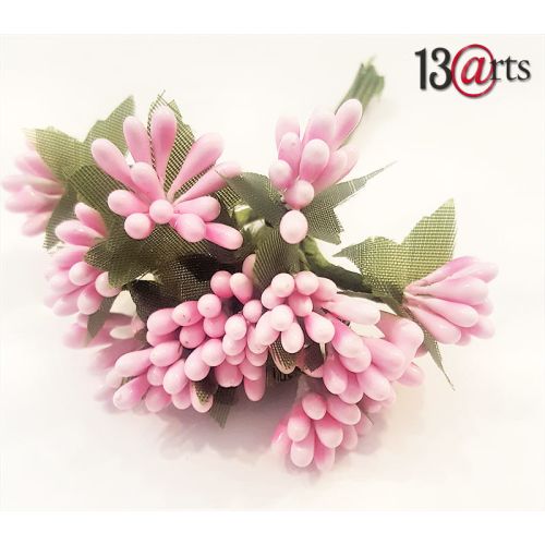 13ARTS Embellishments - Thread Pollen/Blütenstände Rosa