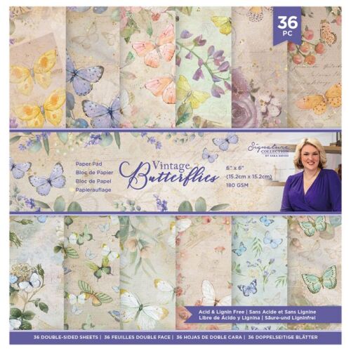 CRC Paper Pad 6"x6" - Vintage Butterflies