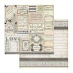 STP Cardstock - Calligraphy Patchwork of Labels