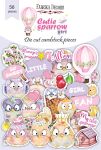 FDC Die-Cuts/Ephemera/Stanzteile - Cutie Sparrow Girl
