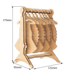 FDC Laserstanzteil MDF 3D - Garderobe Our Baby Girl