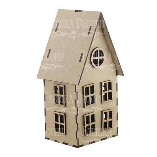 FDC Laserstanzteil MDF 3D - House #1