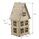 FDC Laserstanzteil MDF 3D - House #1