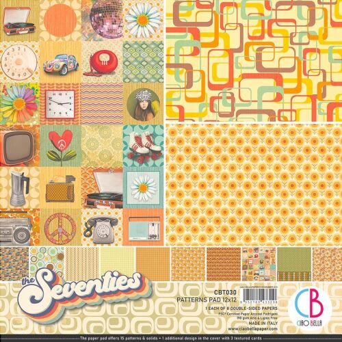 CBL Paper Pad 12x12" - The Seventies Patterns 8BL