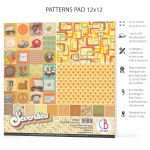 CBL Paper Pad 12x12" - The Seventies Patterns 8BL