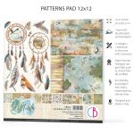CBL Paper Pad 12x12" - Delta Patterns 8BL