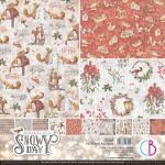 CBL Paper Pad 12x12" - Memories of a snowy Day Patterns 8BL