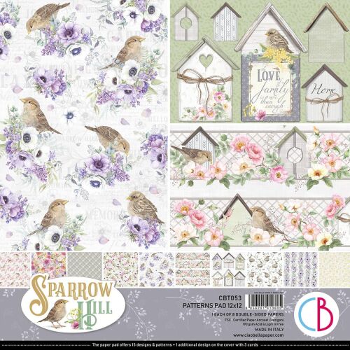 CBL Paper Pad 12x12" - Sparrow Hill Patterns 8BL