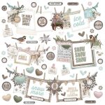 SST Sticker 12x12" - Simple Vintage Winter Woods Banner