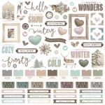 SST Sticker 12x12" - Simple Vintage Winter Woods Combo