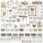 SST Sticker 12x12" - Simple Vintage Winter Woods Combo