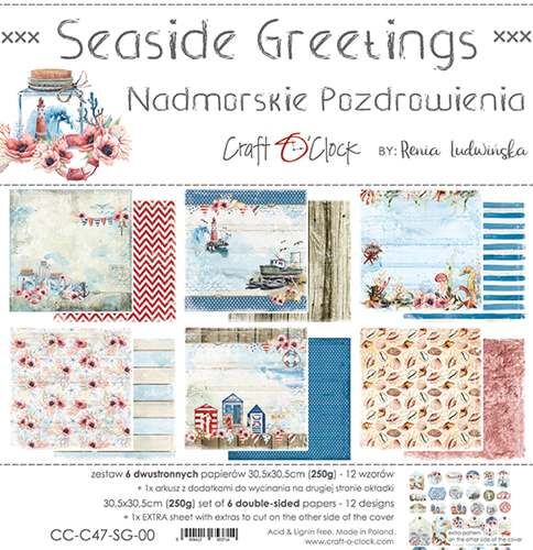 CCL Paper Pack 12"x12"- Seaside Greetings