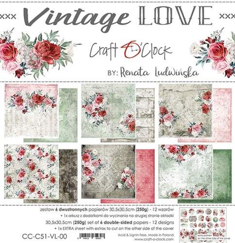 CCL Paper Pack 12"x12"- Vintage Love