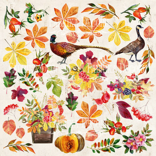 FDC Cut-Out Sheet 8"x8" - Botany Autumn