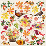 FDC Cut-Out Sheet 8"x8" - Botany Autumn