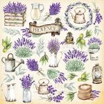 FDC Cut-Out Sheet 8"x8" - Lavender Provence