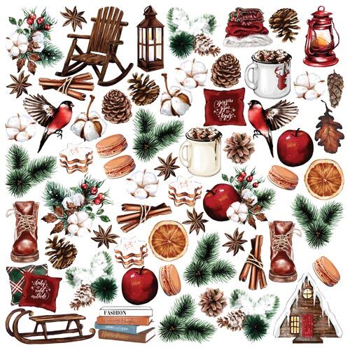 FDC Cut-Out Sheet 12"x12" - Bright Christmas