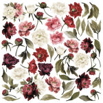 FDC Cut-Out Sheet 12"x12" - Peony Passion