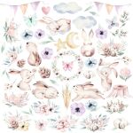 FDC Cut-Out Sheet 12"x12" - Sweet Bunny