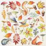 FDC Cut-Out Sheet 12"x12" - Colors of Autumn