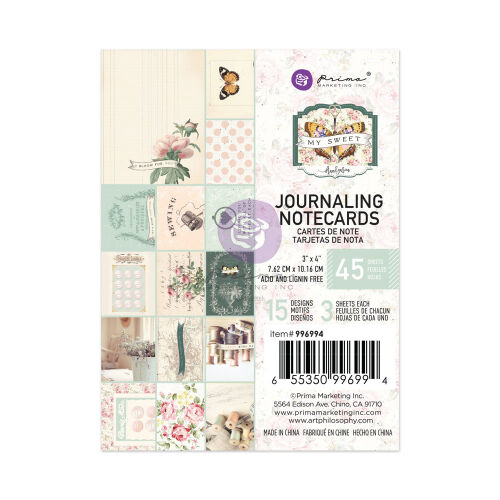PRM Journaling Notecards 3x4" - My Sweet