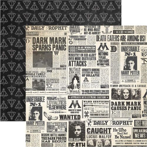 PPH Cardstock - Harry Potter Newspaper