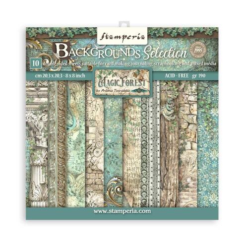 STP Paper Pad 8x8" - Magic Forest Background