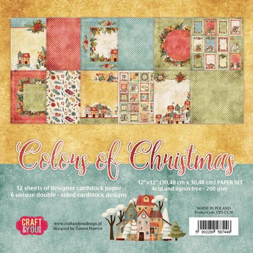 CYD Paper Pack 12x12" - Colors of Christmas
