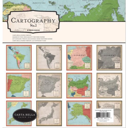 CTB Paper Pack 12x12" - Collection Kit Cartography No. 02