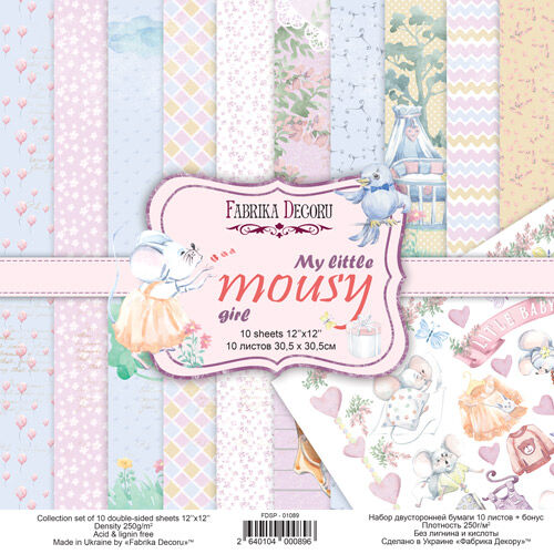 FDC Paper Pack 12x12" - My little Mousy Girl