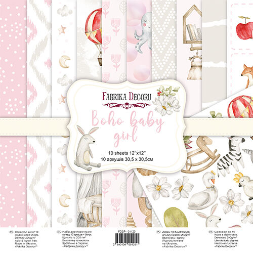 FDC Paper Pack 12x12" - Boho Baby Girl