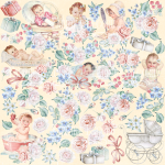 FDC Cut-Out Sheet 12"x12" - Shabby Baby Girl...