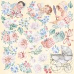 FDC Cut-Out Sheet 8"x8" - Shabby Baby Girl...