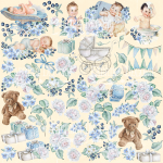 FDC Cut-Out Sheet 12"x12" - Shabby Baby Boy...