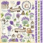 FDC Cut-Out Sheet 12"x12" - Lavender Provence