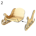 FDC Laserstanzteile MDF 3D - Schlitten Sled #100