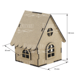 FDC Laserstanzteil MDF 3D - House #4