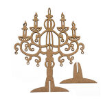 FDC Laserstanzteile MDF 3D - Candelabrum with Curls Mini...