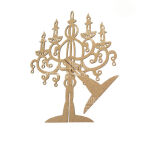 FDC Laserstanzteile MDF 3D - Candelabrum with Curls Maxi...