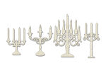 FDC Chipboard-Set - Candlesticks with curls Black #588