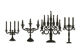 FDC Chipboard-Set - Candlesticks with curls Black #588