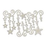 FDC Chipboard-Set - Monogram with stars and snowflakes #635