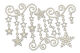 FDC Chipboard-Set - Monogram with stars and snowflakes #635