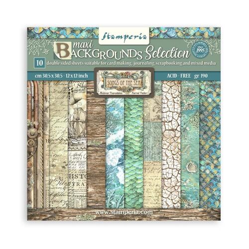 STP Paper Pad 12x12" - Songs of the Sea Backgrounds