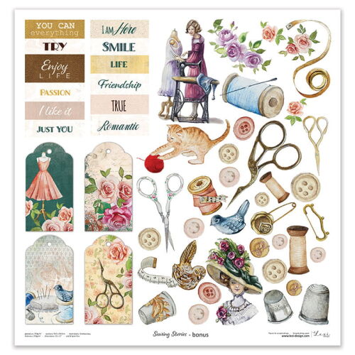 LSL Paper Pack 12"x12" - Sewing Stories (Sonderedition von Paperheaven)