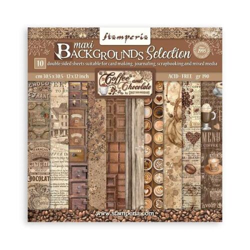 STP Paper Pad 12x12" - Coffee and Chocolate Background