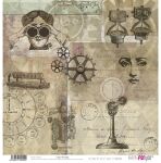 PFY Paper Pad 12x12" - Killing me softly with Steampunk