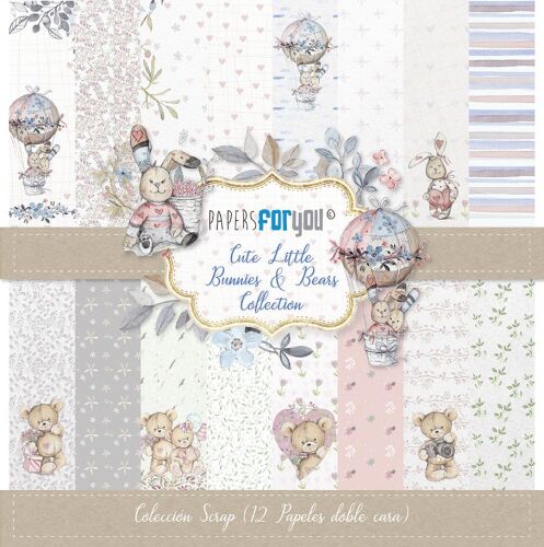 PFY Paper Pad 8x8" - Cute little Bunnies & Bears