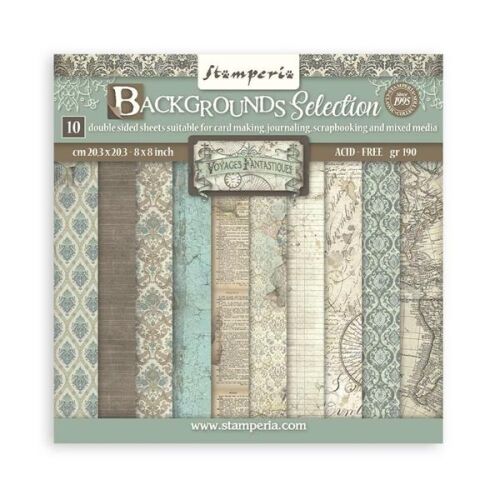 STP Paper Pad 8x8" - Voyages Fantastique Background